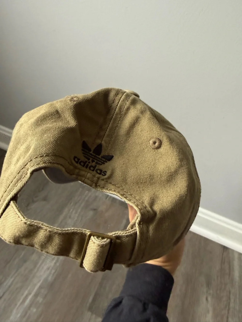 Adidas Trefoil Olive Green Adjustable Baseball Cap Hat OS - Picture 2 of 5